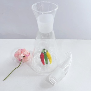 Distributore di olio di vetro ad alto contenuto di borosilicato contenitore conico per condimento da cucina per aceto/olio di peperoncino a prova di perdite - Product Image 5