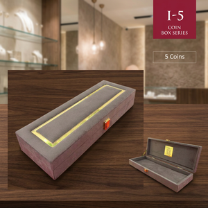 Caja de Resina Personalizada Serie I-5 para 5 Monedas, Estuche Artístico con Detalles en Dorado y Diseño de Cierre - Product Image 4