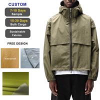 Vestes coupe-vent softshell en nylon ripstop froissé léger pour hommes, respirantes, imperméables, résistantes aux déchirures, service OEM pour le printemps