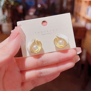 Pendientes de Perlas Geométricas con Diseño de Gota de Aceite Francés para Mujeres y Niñas, Joyería al por Mayor - Product Image 6