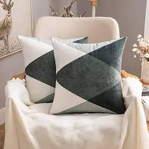 Funda de almohada decorativa con patrón geométrico, 45x45 cm, para sofá, sala de estar, cama