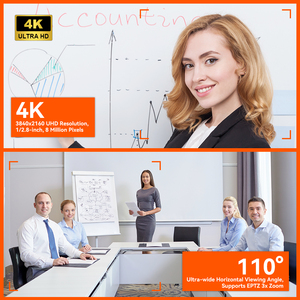 Caméra 4K Caméra De Conférence Tout-en-un Avec 4 Microphones Haut-parleurs Sans Fil Pour Salles De Vidéoconférence - Product Image 2