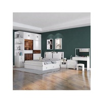 Mobilier moderne en bois OEM ensemble de chambre à coucher table de chevet armoire coiffeuse armoire chaise lit en bois