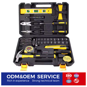 Kit d'outils professionnel avec clé à douille, tournevis, pinces, marteau, ruban à mesurer <span class=keywords><strong>pour</strong></span> la réparation à domicile et l'entretien automobile - Product Image 1