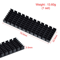 Radiateur de dissipation thermique TZT, dissipateur thermique M.2, coussinets thermiques pour SSD M.2 NGFF 2280 PCI-E NVME
