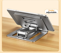 Support de téléphone portable pliable réglable, compatible avec iPad, support de tablette universel en aluminium flexible pour bureau