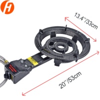 Brûleur à gaz de conception nouvelle pour l'extérieur, 38 000 BTU, robuste, avec régulateur 1 PSI, tuyau de 4 pieds, allumage électronique