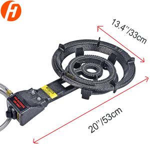 Nuovo Design per Esterni: Bruciatore in Ghisa da 38.000 BTU con Regolatore 1PSI, Tubo da 4 Piedi e Accensione Elettronica - Product Image 4