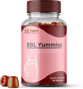 Gomitas para Glúteos de Marca Privada OEM ODM para Mujeres Adultas, Gomitas BBL con Mezcla de Hierbas Curva Boost y Vitaminas - Product Image 1