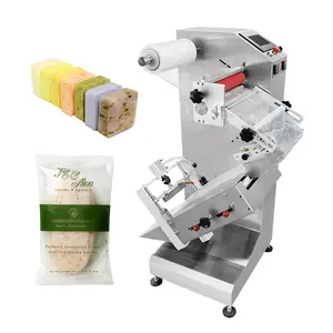 Easy to operate automatic tilting type plastic bags handmade bar soap packaging machine