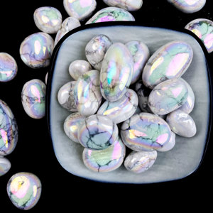 10 + năm kinh nghiệm bán buôn Chất lượng cao đánh bóng góc cầu vồng Aura <span class=keywords><strong>howlite</strong></span> tumbles cho trang trí nội thất - Product Image 2