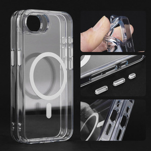 Cho iPhone 16e 2025 PC + TPU lai pha lê rõ ràng 4 góc đệm không khí bảo vệ nam châm điện thoại trường hợp đối với iPhone 16e - Product Image 1