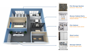 Nhà Máy Bán buôn trắng mới phong cách kim loại Locker nộp hồ sơ lưu trữ tập tin thép Locker đa chức năng ngăn kéo tủ hồ sơ - Product Image 3