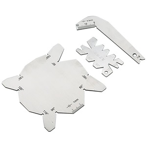 Ensemble de 3 pièces en acier inoxydable : Gabarit d'angle professionnel, rapporteur d'angle, gabarit d'angle pour tour, jauge d'outil, mesure d'angle pour embout de perceuse - Product Image 1