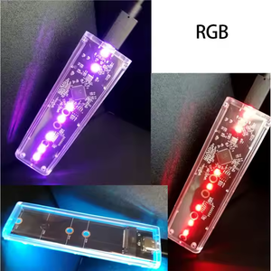 OEM LED trasparente <span class=keywords><strong>M</strong></span>.<span class=keywords><strong>2</strong></span> USB 3.1 a 10G velocità Mobile Hard Disk Box NVME/NGFF <span class=keywords><strong>2</strong></span> In 1 doppio protocollo Computer esterno stato solido - Product Image 4