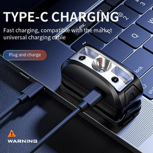 IP44 HL05-M Водонепроницаемый светодиодный фонарик Многофункциональный датчик налобный фонарь для бега USB Перезаряжаемый для кемпинга - Product Image 5