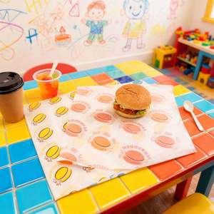 Wholesale Greaseproof Reusable Wax <b>Paper</b> Custom Logo Restaurant Sandwich <b>Burger</b> Hamburger <b>Paper</b> - Product Image 5