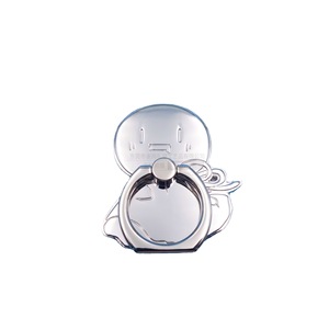 Custom Phone Ring Holder Enamel Cartoon Design Zinc Alloy <b>Desktop</b> <b>Stand</b> Bright Nickel Color - Product Image 4