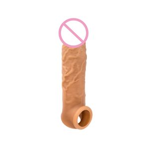 Wieder verwendbare Silikon Cock Enlarge ment Extender Kondome für Männer Penis Ärmel - Product Image 2