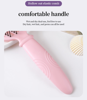 Ensemble de brosses à cheveux de voyage de luxe en plastique, personnalisées, en gros, sous marque privée, avec logo, pour démêler et masser les cheveux bouclés