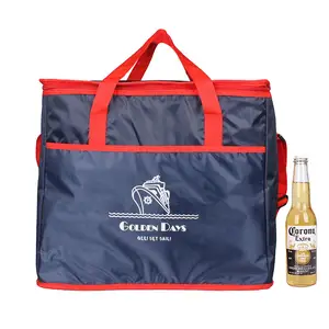 Factory Custom High Quality Polyester Oxford 600D Aluminium Foil Insulated 6 Can Cooler Bag