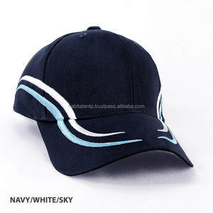Casquette de Baseball personnalisée, lignes des deux côtés, casquettes de sport en coton brossé lourd pour unisexe - Product Image 3
