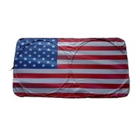 Pare-soleil de toit ouvrant personnalisé avec logo imprimé, protection UV, pliable, universel, en polyester pour les vitres avant de voiture