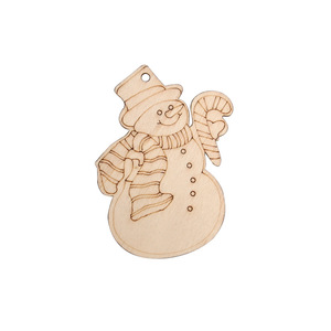 Adornos de Madera para Árbol de Navidad, Tallados en Madera en Blanco para Decoración de Árboles de Navidad, Manualidades Decorativas para Niños - Product Image 6