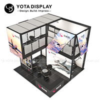 Stand d'exposition modulaire léger et réutilisable Yota 20x20 pieds, personnalisé, pour salons professionnels, avec montage facile