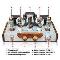 Amplificador de Tubos HIFI Mona Audiophile de Alta Fidelidad EL34, Clase A de un Solo Extremo, Procesador de Audio, Venta Directa de Fábrica