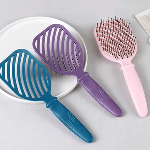 Juego de <span class=keywords><strong>cepillo</strong></span> de pelo para desenredar masaje rizado ducha de viaje con paleta de plástico de lujo con etiqueta privada personalizada con logotipo - Product Image 6