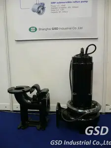 Pompa Sentrifugal Vertikal Submersible Non Clog Efisiensi Tinggi