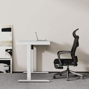 Bureau de travail ergonomique réglable en hauteur, en acier et bois, pour le bureau, la maison, les jeux, l'étude, style industriel - Product Image 4