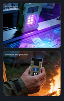 Lampe torche LED rechargeable EDC à 9 modes, torche de poche, tête réglable à 180°, clip à 360°, portable, inspection, réparation, camping, urgence