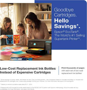 Imprimante couleur tout-en-un sans fil Epson EcoTank ET-2980 avec réservoirs d'encre rechargeables jusqu'à 3 ans - Product Image 4