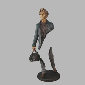 MUSI Table Art Scultura Personalizzata in Bronzo Astratta: Statua Uomo <span class=keywords><strong>Scomparso</strong></span>, Scultura Turistica da Esterno - Product Image 4