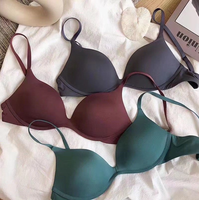 타이거 언더웨어 도매 패션 심플 프린트 언더웨어 브라 편안한 푸쉬업 와이어프리 조절 가능한 스트랩 심리스 브라 여성용