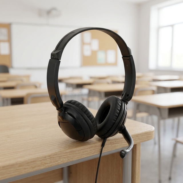Custom Logo 3.5mm Wired Call Center Headsets with Mic in Line Control Lightweight Headphones for Students Study/Meeting