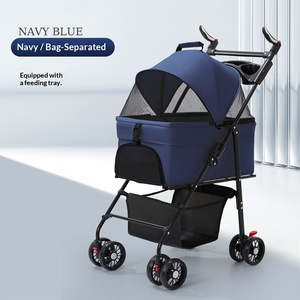 Poussette portable et pliable pour animaux de compagnie, chariot à pousser pour chiens et chats de petite et moyenne taille, Teddy, pour l'extérieur - Product Image 3