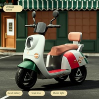 Children's Electric Motorcycle Rechargeable Battery Operated Tricycle Kids Remote Control Dual-Drive Ride-on Car Motorbike