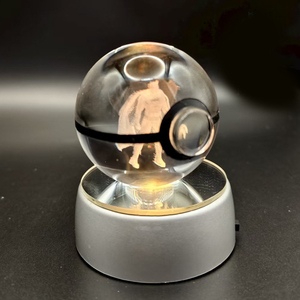 Sfera di Cristallo K9 <span class=keywords><strong>Poke</strong></span> Mon Ball 50mm, Nuovo Design, Decorazione Artistica per la Casa con Base LED, Vendita all'Ingrosso - Product Image 5