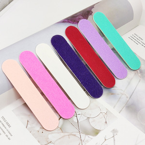 Wholesale Colorful Nail Manicure Tool Wood Nail File Hands Custom Logo Mini Double Nail File