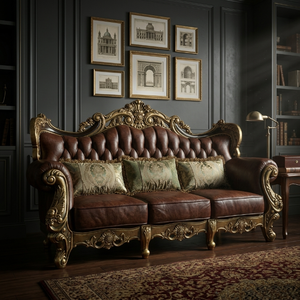 Juego <span class=keywords><strong>de</strong></span> Sofás <span class=keywords><strong>de</strong></span> Lujo para Sala <span class=keywords><strong>de</strong></span> Estar, para Proyectos <span class=keywords><strong>de</strong></span> Villas y Hoteles |   Muebles Barrocos <span class=keywords><strong>de</strong></span> Madera Maciza Tallados a Mano con Hojas <span class=keywords><strong>de</strong></span> Oro |   OE-FASHION Venta al por Mayor - Product Image 6