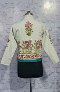 Veste longue en toile imprimée Suzani pour femme, style bohème, gypsy, festival, printemps, cadeau spécial - Product Image 5