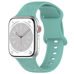 <span class=keywords><strong>Cinturino</strong></span> Ivatchs8 in Silicone con Fibbia a 8 e Motivo a Farfalla Goffrato Intagliato al Laser per <span class=keywords><strong>Apple</strong></span> <span class=keywords><strong>Watch</strong></span> Nuovi Cinturini per Smartwatch - Product Image 4