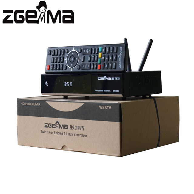 ZGEMMA H9 TWIN Enigma2 2*DVB-S2X Linux Dual CI+ Twin Tuner 4K UHD Satellite Receiver with WIFI Internal