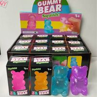 Produit phare QQ en gros : Ours en peluche transparent, jouet anti-stress pour les doigts, jouet pour enfants