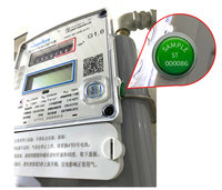 Sceau en aluminium coloré anti-effraction pour compteurs de gaz, d'eau et d'énergie avec logo et numéros personnalisés