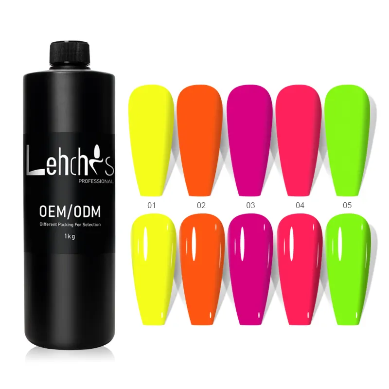 Raw Material Lacquer Neon Glow in the Dark Finish Concentrated Gel Polishes with High Pigments UV Gel Professional Nail Polish