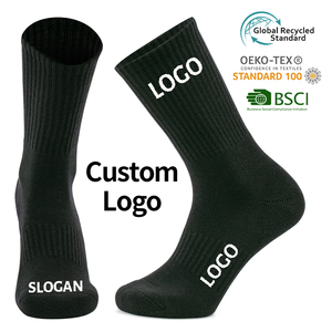 Người đàn ông của bông phi hành đoàn thể thao vớ đệm Terry duy nhất chạy bóng rổ vớ tùy chỉnh thư Logo - Product Image 3